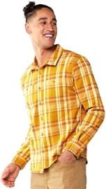 Cotopaxi Mero Flannel Shirt Amber Plaid at Mens Clothing store at Amazon