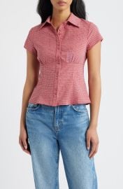 Cottesloe Check Print Button-Up Top at Nordstrom