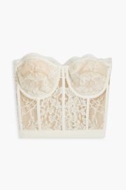 Cotton Blend Corded Lace Bustier Top at The Outnet