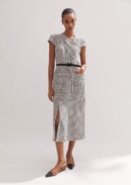 Cotton-Blend Fringe Trim Midi Dress at Me + Em