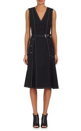 Cotton-Blend Ponte A-Line Belted Dress by Derek Lam at Barneys