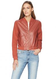 Cotton Bomber Jacket Leather Yoke Jacket by Majestic Fliatures at Amazon