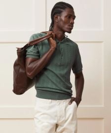 Cotton Cable Polo in Lichen at Todd Snyder