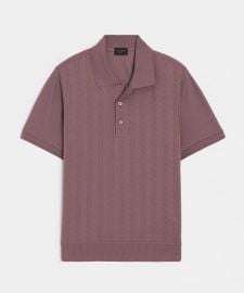 Cotton Cable Polo in Mauve at Todd Snyder