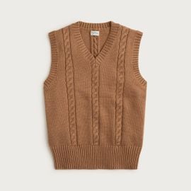 Cotton Cable-knit Sweater-vest For Men JCrew at J. Crew