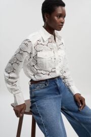 Cotton Cutwork Woven Shirt at Karen Millen