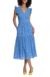 Cotton Eyelet Tiered Midi Dress at Nordstrom Rack