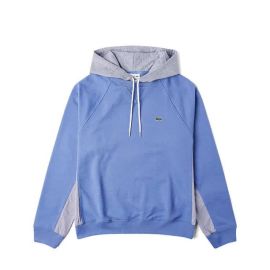 Cotton Fleece Paneled Hooded Sweatshirt by Lacoste at Lacoste