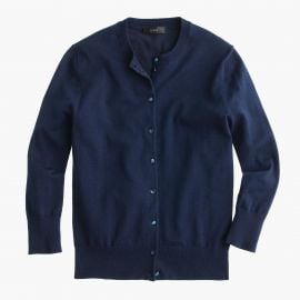 Cotton Jackie cardigan sweater in vintage indigo at J. Crew