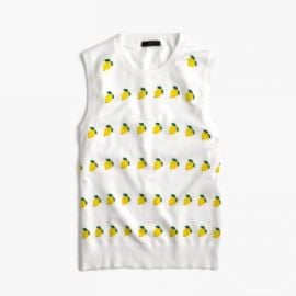 Cotton Jackie shell in lemon print at J. Crew