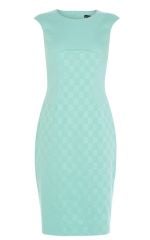 Cotton Jacquard Shift Dress at Karen Millen