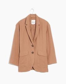 Cotton Linen Relaxed Larsen Blazer at Madewell