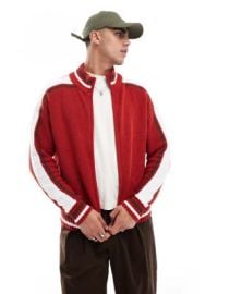 Cotton On zip up knit scarlet red | ASOS at ASOS
