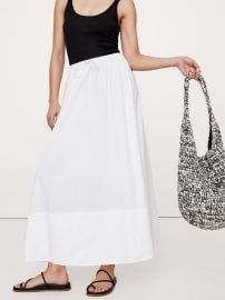 Cotton Poplin Maxi Skirt at Banana Republic