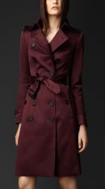 Cotton Sateen Trench Coat at Burberry