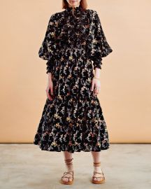 Cotton Slub Midi Dress - Midnight Field  Spring Summer 2022 at byTiMo