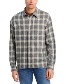 Cotton Straight Hem Plaid Button Down Shirt at Bloomingdales