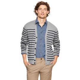 Cotton Striped Cardigan at Gap