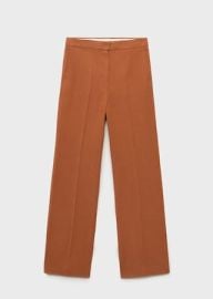 Cotton and linen-blend suit pants - Women MANGO USA at Mango