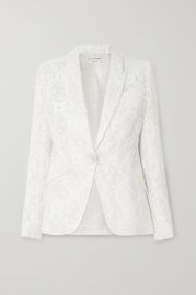 Cotton-blend guipure lace blazer at Net a Porter