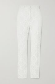 Cotton-blend guipure lace tapered pants at Net a Porter