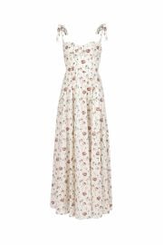 Cotton dress with rose print at Luisa Beccaria