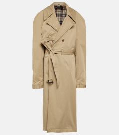 Cotton gabardine trench coat at Mytheresa