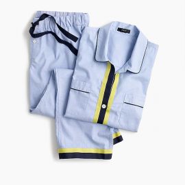 Cotton pajama set with contrast trim at J. Crew