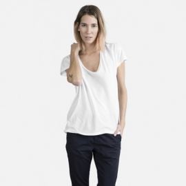 Cotton uneck tee at Everlane