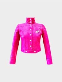 Courreges Hot Pink Cropped Jacket at Into