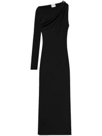 Courrges Asymmetric Maxi Dres Black at Farfetch