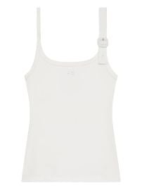 Courrges Buckle 90x27s Rib Tank Top White at Farfetch