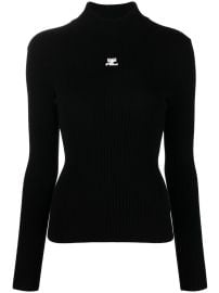 Courrges Roll Neck Ribbed Jumper - Farfetch at Farfetch