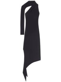 Courrges Slash Crepe Maxi Dress Black at Farfetch