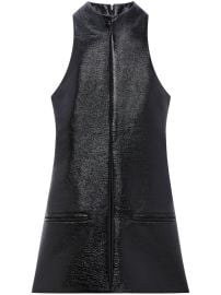Courrges Sleeveless Vinyl a-line Dress Black at Farfetch
