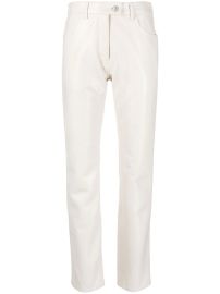 Courrges straight-leg Faux Leather Trousers - at Farfetch