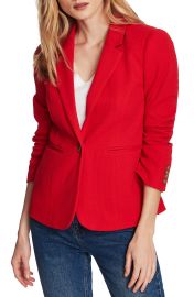 Court Rowe 1.STATE Stretch Waffle Knit Blazer in Red at Nordstrom