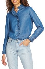 Court Rowe Ruffle Tencel(RLyocell Shirt in Authentic at Nordstrom