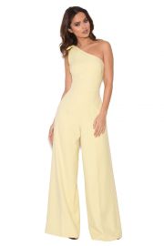 Courvel Pastel Lemon One Shoulder Jumpsuit House of CB at House of CB