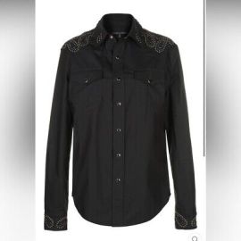 Cout de La Liberte Stevie Embellished Cotton Poplin Western Shirt size XL eBay at eBay