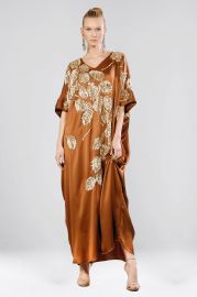 Couture Beaded Peacock Caftan by Josie Natori at Natori