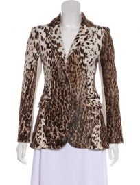 Cowhide Animal-Print Blazer by BY. Bonnie Young worn by Deborah Roberts on The View at The Real Real