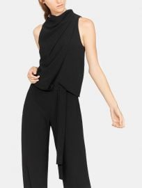 Cowl Drape Jumpsuit at Halston