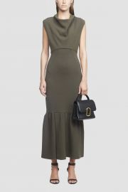 Cowl Neck Military Ribbed Dress at Phillip Lim