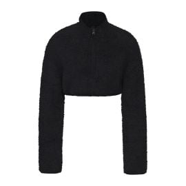 Cozy Knit Cropped Pullover - Onyx at SKIMS