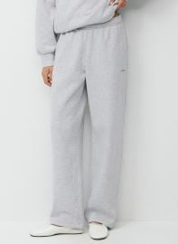 Cozy Sweatfleece Mega Straight Sweatpant in Heather Chrome at Aritzia