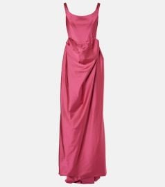 Crêpe satin corset gown at Mytheresa