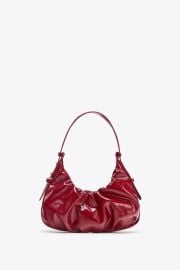 Crackle Effect Ruched Bag at Zara