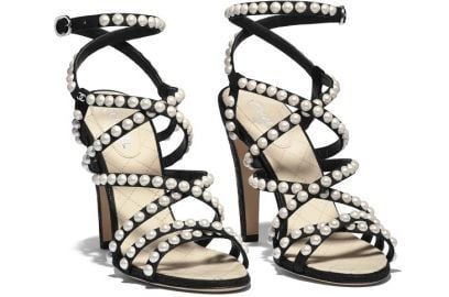 Crackled lambskin Sandals  Chanel at Chanel