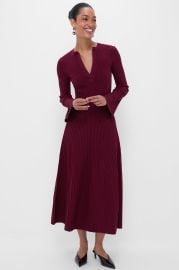 Cranberry Genna Long Sleeve Midi Dress SIMKHAI at Tuckernuck